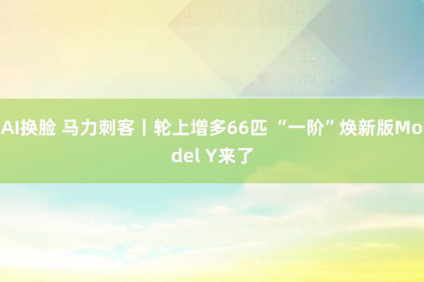 AI换脸 马力刺客丨轮上增多66匹 “一阶”焕新版Model Y来了