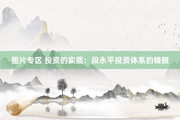 图片专区 投资的实质：段永平投资体系的精髓